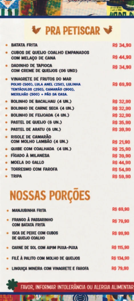 Conheça nosso cardápio., página 1