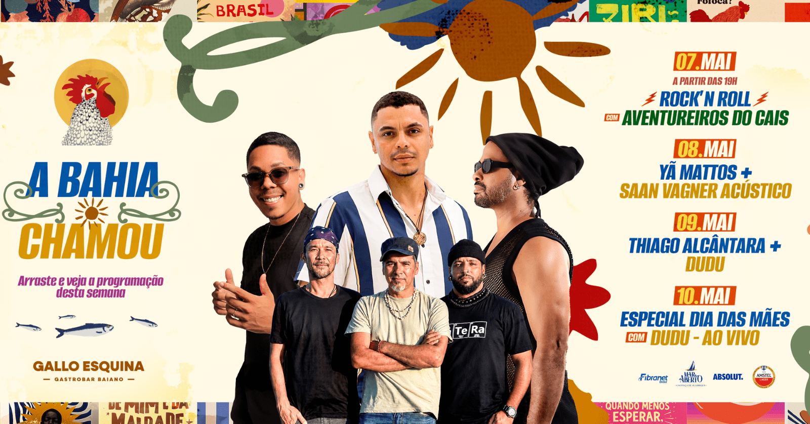 Programação de eventos da reinauguração do Gallo da Esquina